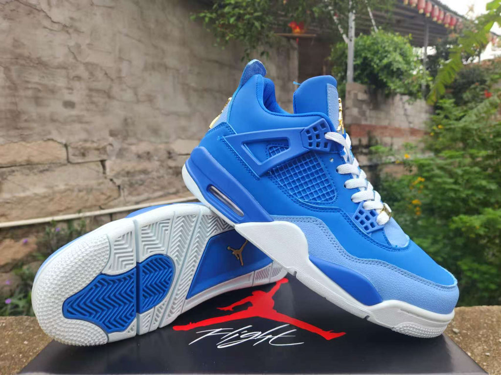 Air Jordan 4 Retro Royal‑Blue‑Gold